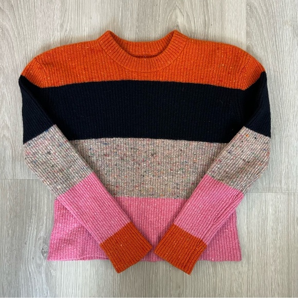 A.L.C. Multicolor Striped Sweater - Orange, Black, Pink, Gray - Picture 2 of 9